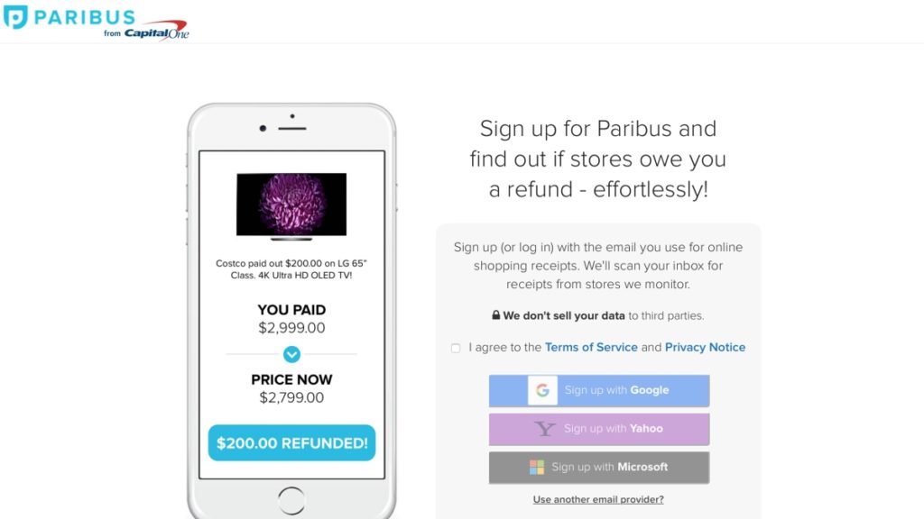 Paribus app to save money