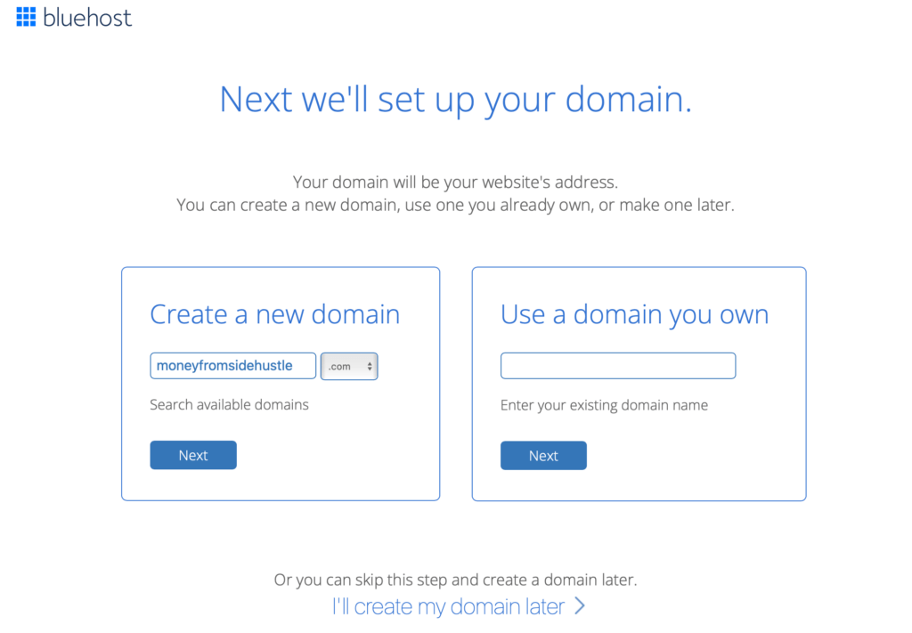 select domain