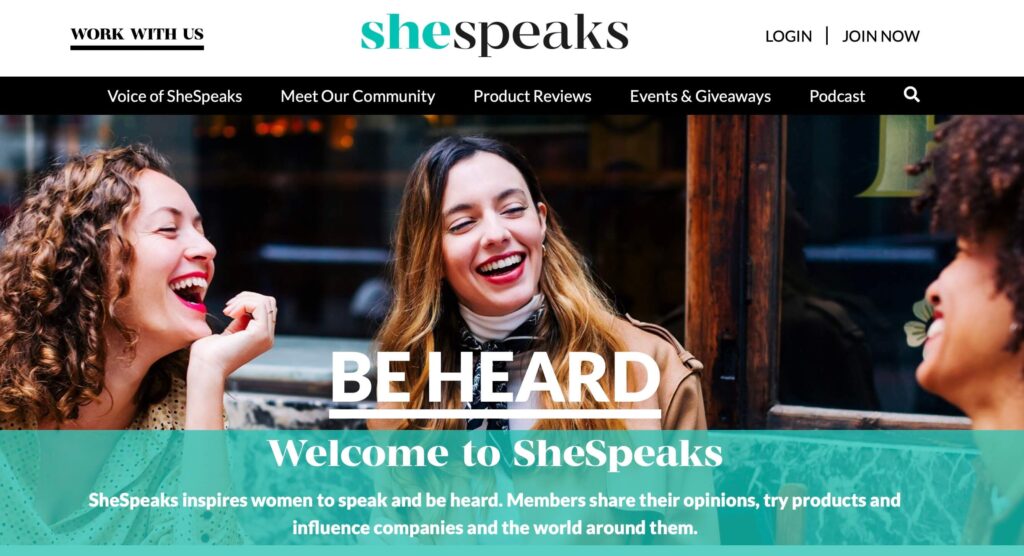 get free testing products on shespeaks