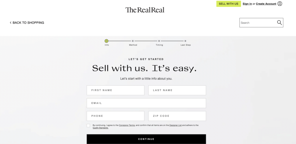 the realreal  sell clothes
