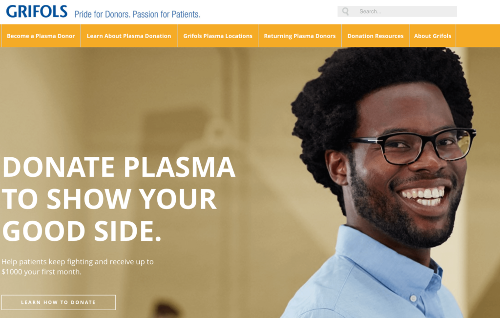 donate plasma at griffon and earn money