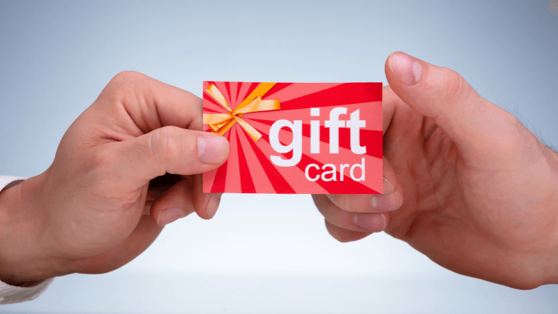 give gift card to relatives