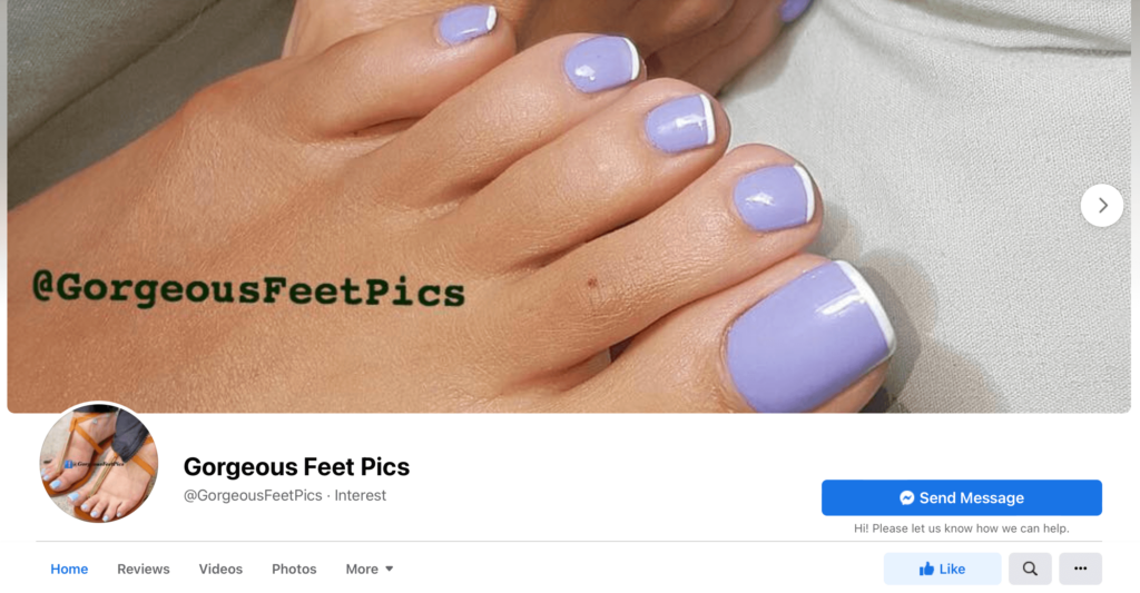 Facebook for feet pics