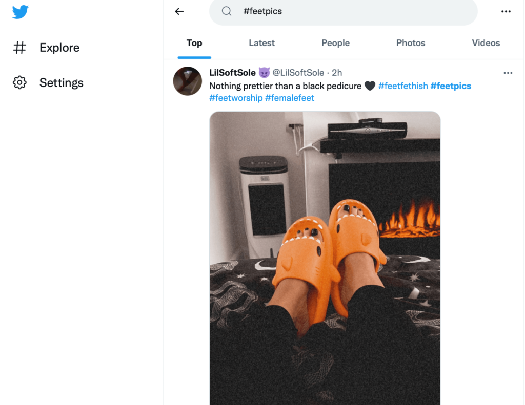twitter sell feet images