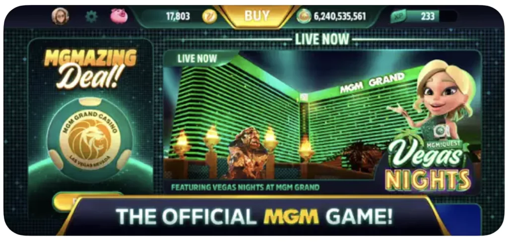 MGM slots live for money