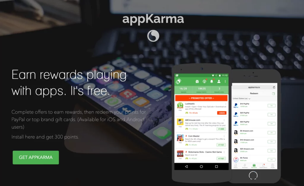appkarma for games that pay to PayPal