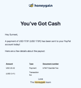 Honeygain-payment