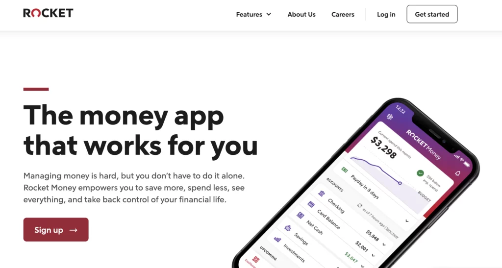 Rocket money app to save money