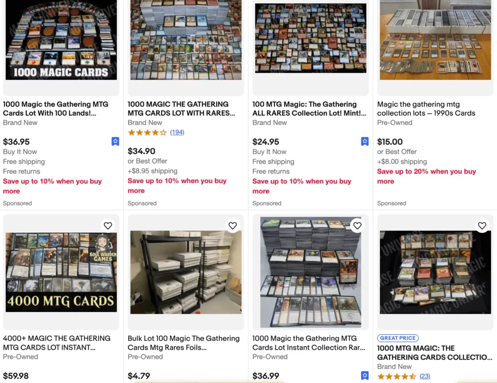Sell magic cards on ebay