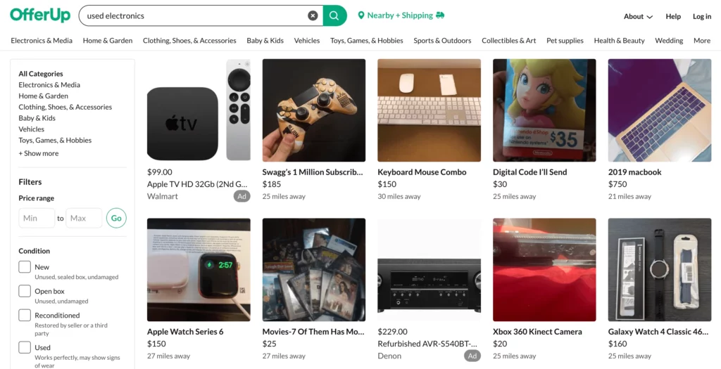 OfferUp used electronics 