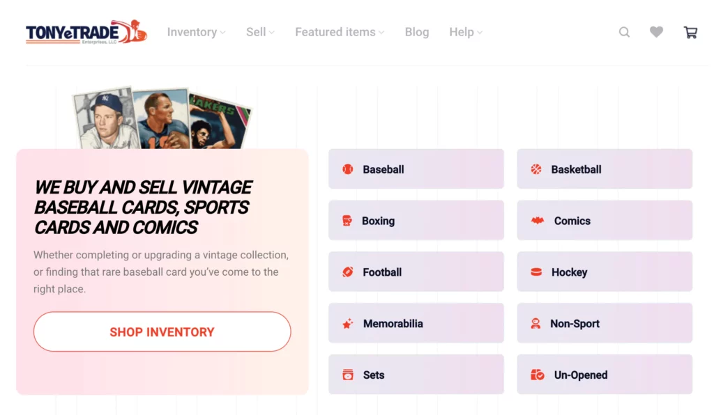 Tonyetrades for selling cards
