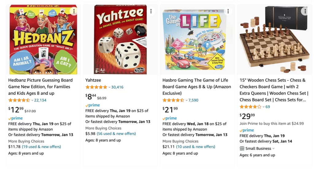 Amazon for used board games