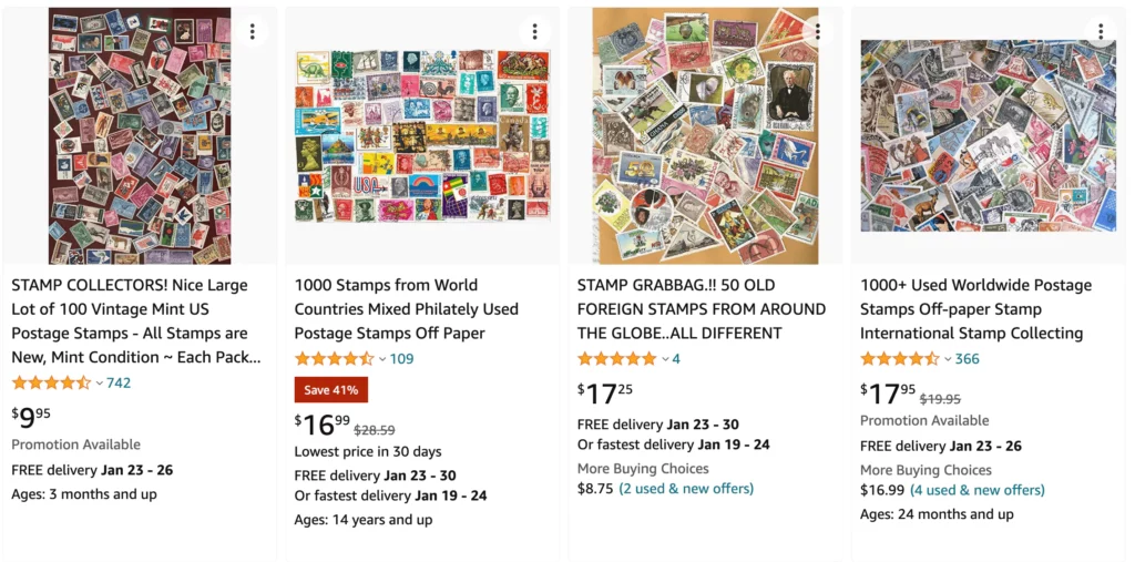 amazon for stamp selling
