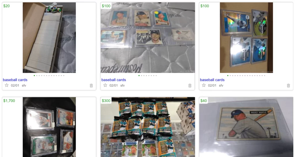 Find baseball collectors near you on Craigslist