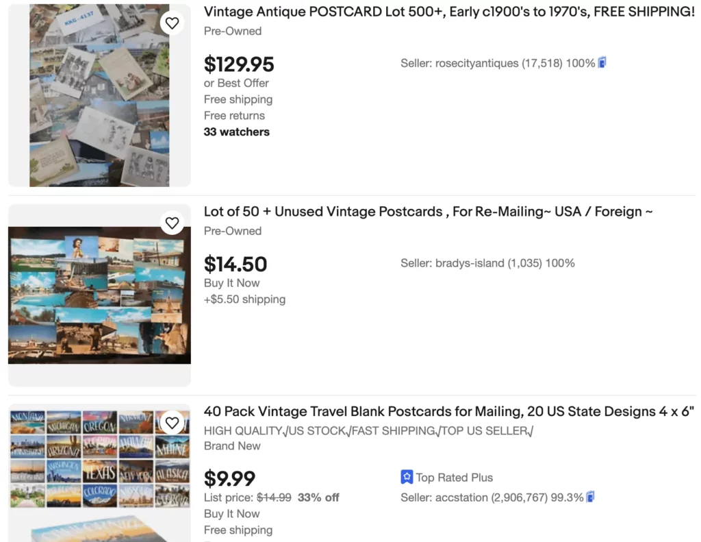eBay to sell used postcards online