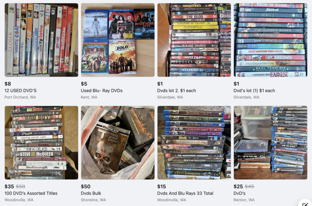 Facebook marketplace for selling dvds