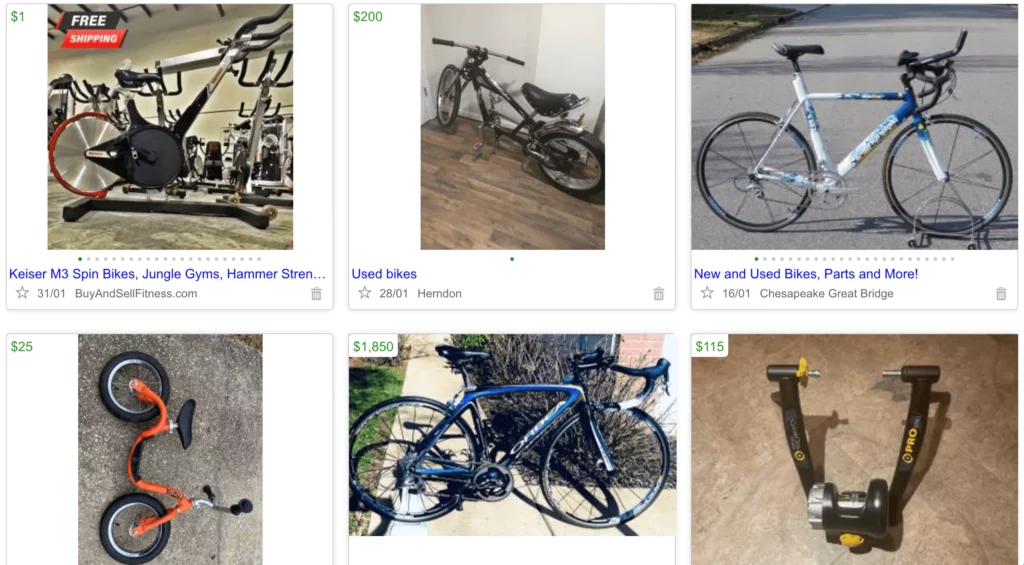 sell used bikes of craigslist