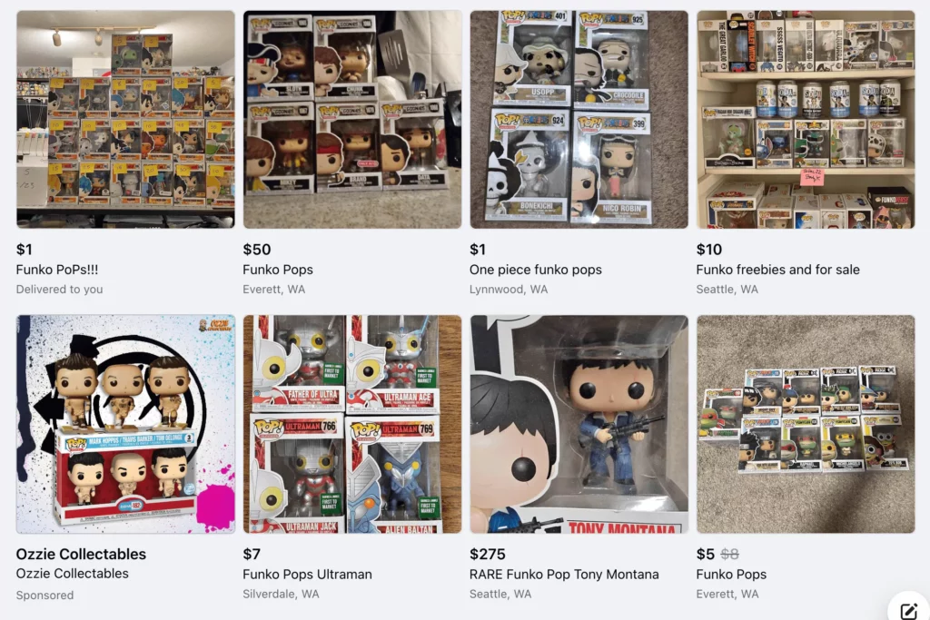Facebook for selling Funko