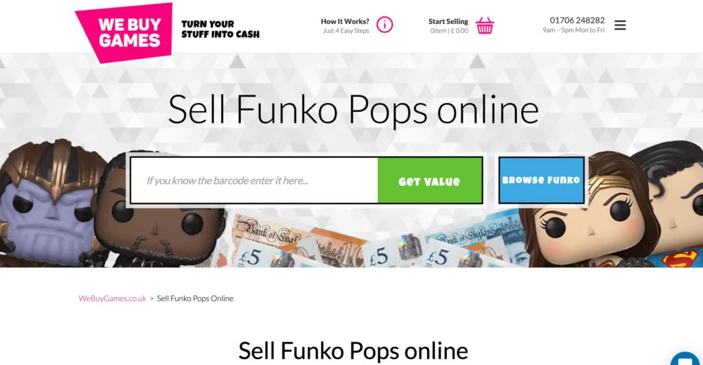 webuygames to sell funko pops