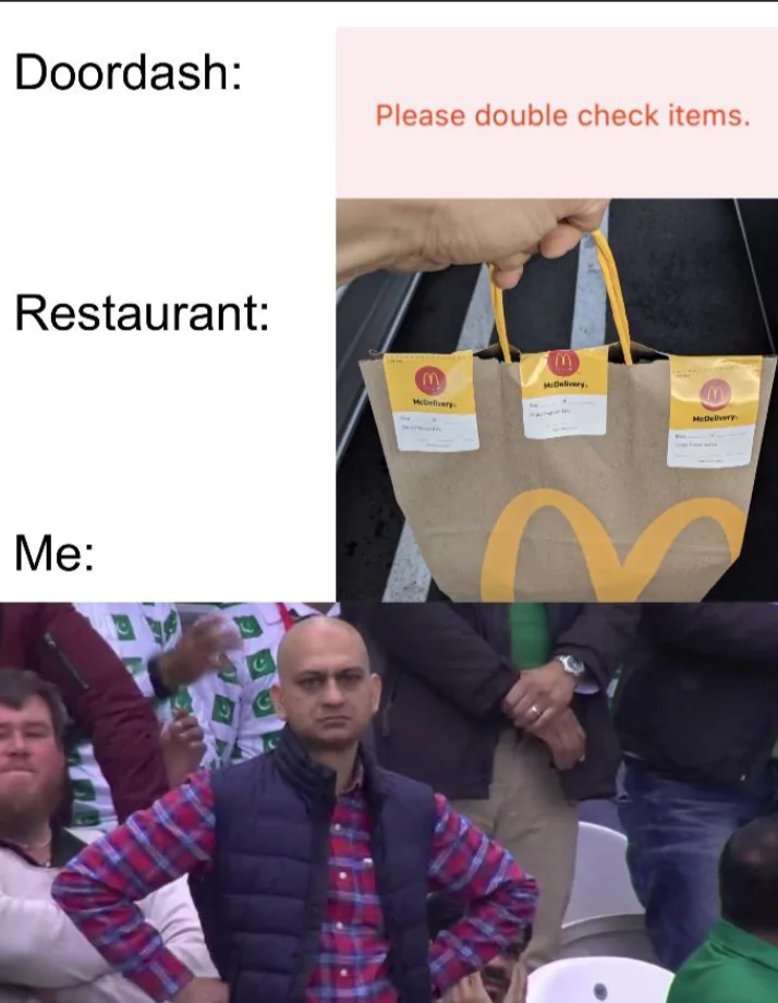 doordash delivery packing meme