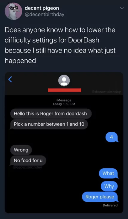 doordash cancelling orders meme