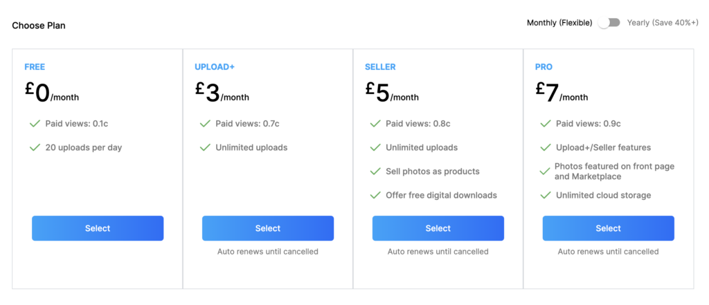 clickasnap membership plans