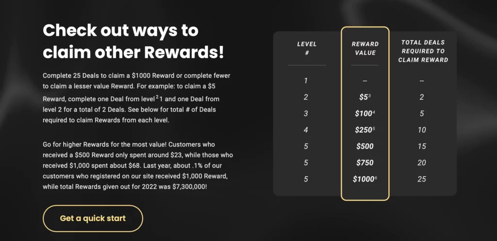 flash rewards tiered reward system