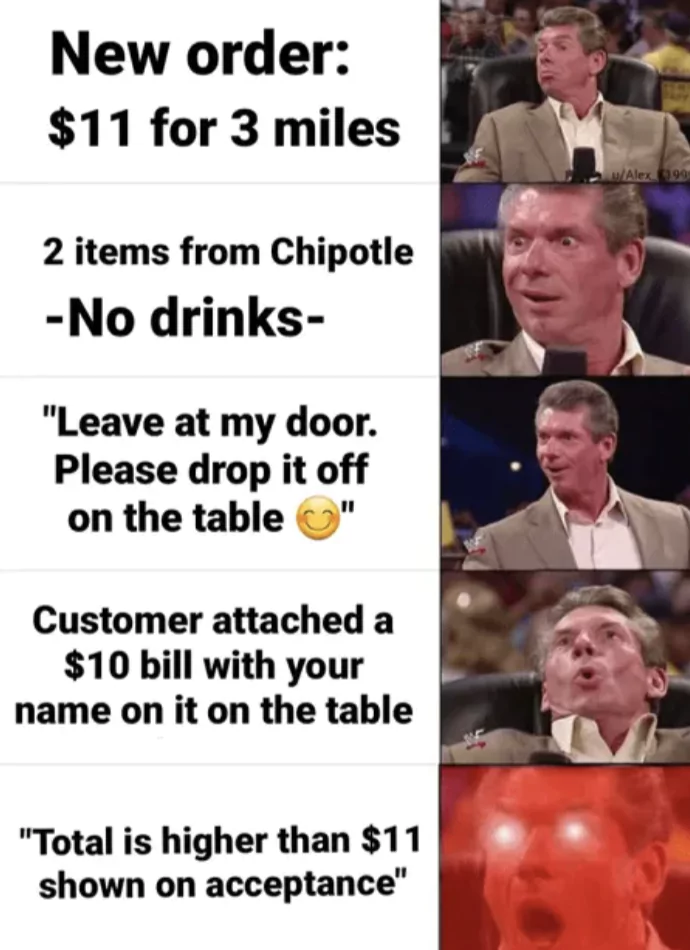 perfect doordash order meme