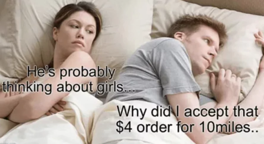 low paying orders meme