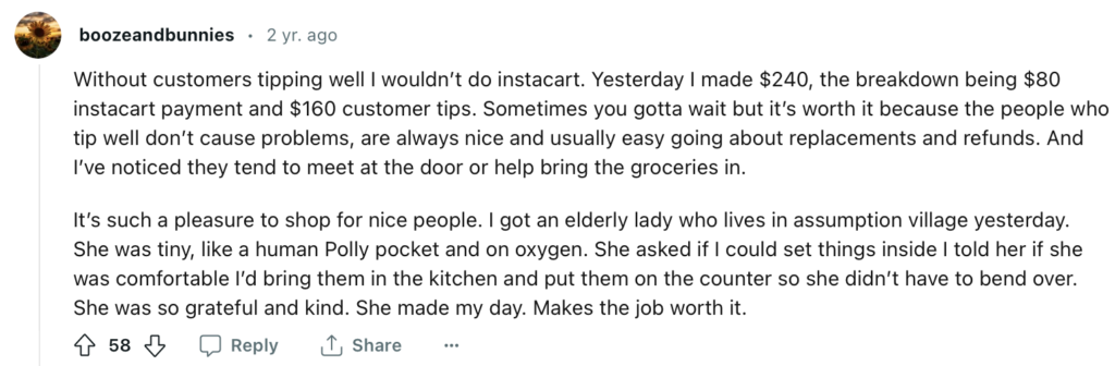 Instacart shopper experience