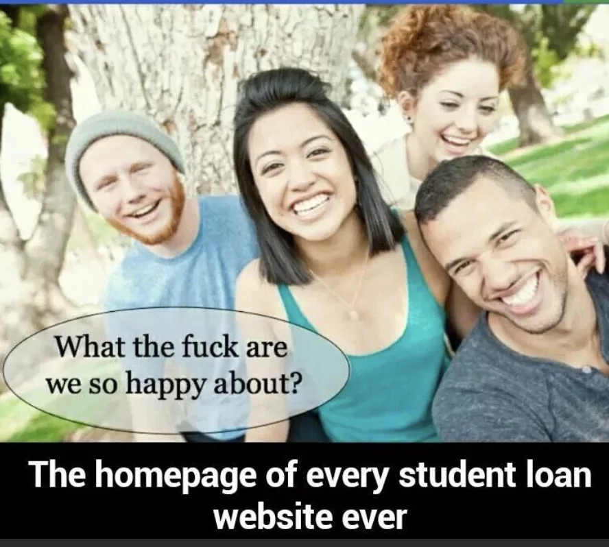 the homepage of every student loan website