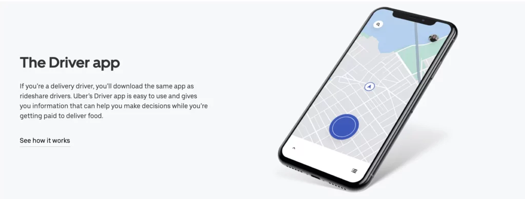 Uber Eats driver app