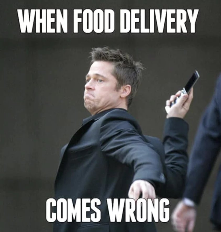 Wrong food delivery meme