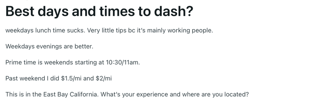best days and times to dash